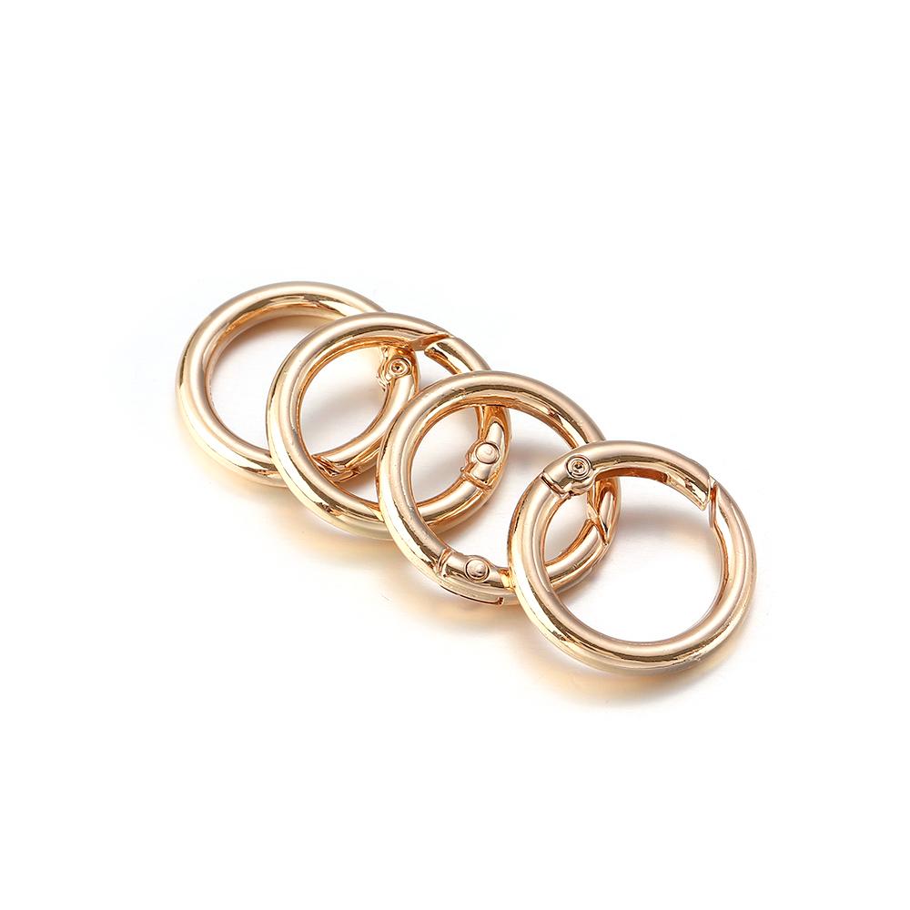 Metal O Ring Spring Clasps Multi Size Openable Round Keychain Bag Clips Hook Dog Chain Buckles Connector DIY Jewelry Making