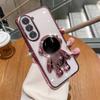 Astronaut Stand Suitable for Samsung S24ultra Mobile Phone Case S23Plus Gradient Flash Powder S22 Astronaut