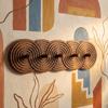 5-Hook Key Storage Rack Bohemian Style Wooden Wall-Mounted Organizer Space-Saving Modern Umbrella Storage Shelf Interior Decor