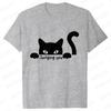 Funny Black Cat Men T-shirt Summer Harajuku Fashion Male Breathable Aesthetic Oversized Clothing Ulzzang Tees Graphic Y2k Tops