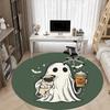 1PC Ghost Pug Office Round Area Rug,  Mat Suitable ForOffice, Under Office Chairs Bedroom Living Room Home Decor, Room Deco