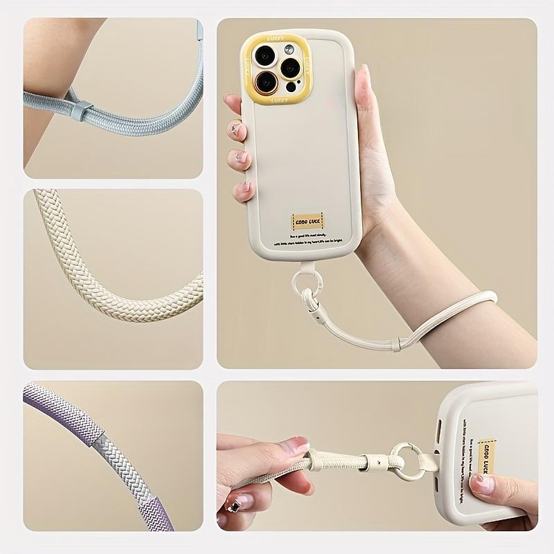 Universal phone wrist strap featuring anti-theft self-locking buckle. Durable anti-drop design, great for outdoor activities.