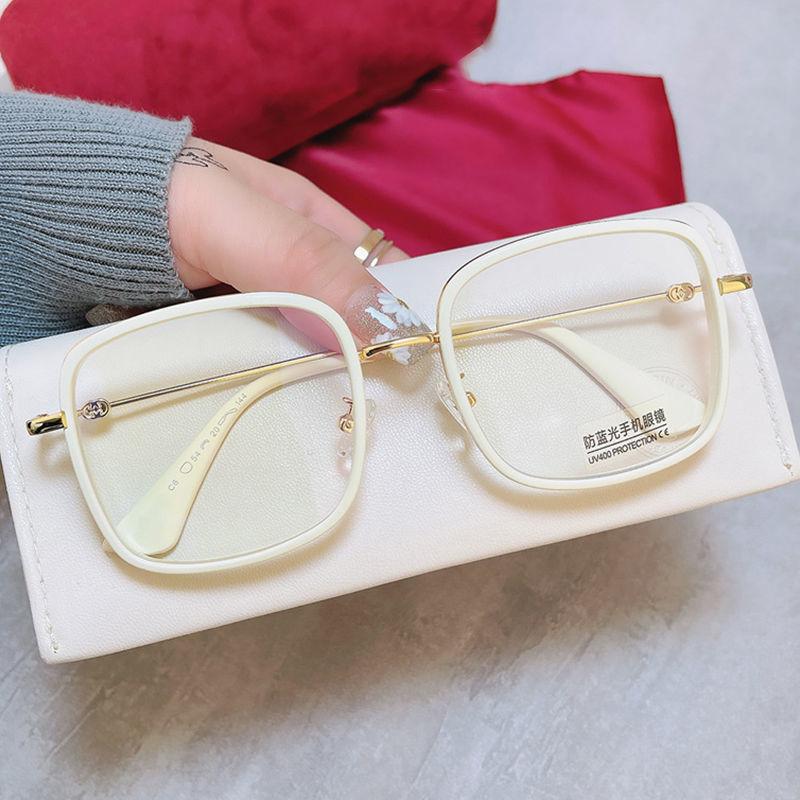 Luxury Brand Anti Blue Light Myopia Glasses Women Oversized Square Eyeglasses Computer Goggles Diopter -0.5 -1.0 -1.5 To -6.0