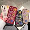 Soft Silicone Square Ladder Printing Pattern Phone Casing Full Cover Camera Shockproof Protection Rubber Case for Samsung