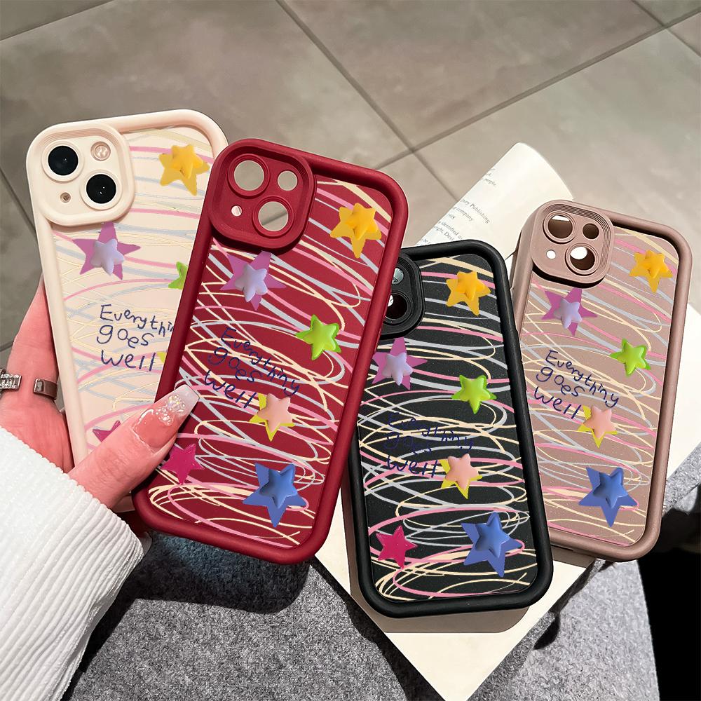 Мягкие силиконовые квадратные лестницы с мультяшным узором, полное покрытие, защита камеры, противоударный чехол для OPPO Reno Realme OnePlus