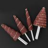 Versatile 5Pcs Cone Shape Abrasive Sandpaper Deburring Sanding Polishing Flap Wheel Grinding Head for Deep Hole Polish