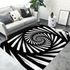 3D Vortex Illusion Door Mat Washable Non-Slip Living Room Sofa Chairs Area Mat Kitchen Doormat Area Rug