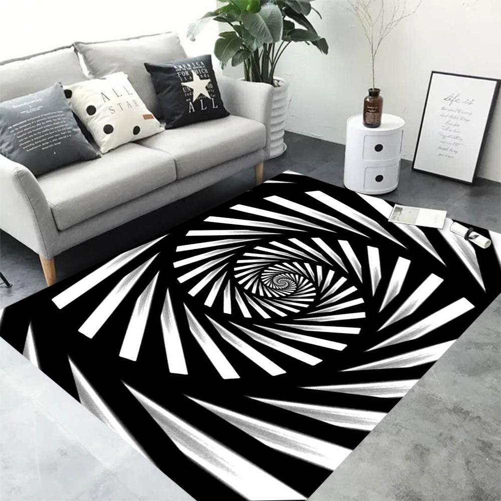 3D Vortex Illusion Door Mat Washable Non-Slip Living Room Sofa Chairs Area Mat Kitchen Doormat Area Rug