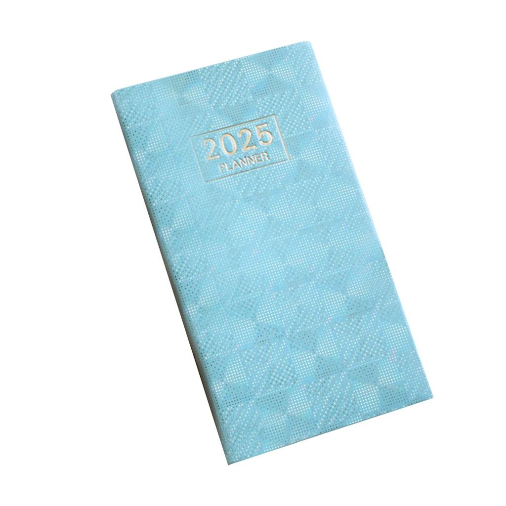 Lasers 2025 A6 Английский календарь-планировщик Цветной блокнот со звездами Кожаная обложка Тонкий еженедельный календарь-планировщик