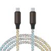 100W Super Fast Charging Gradual Change Luminous RGB Colorful Single Wire Data Cable
