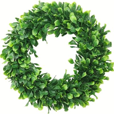 Весенний венок для входной двери, окна, свадебной вечеринки, для декора помещений и улицы, искусственный венок с белыми листьями