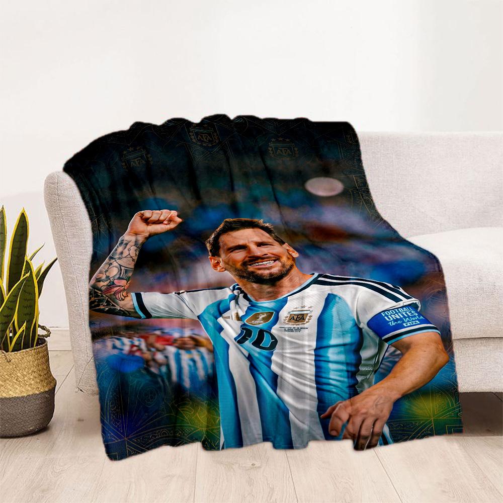 Messi 586 Blanket Comfortable Perfect for Couch Sofa Picnics Four Seasons Universal Stylish Decor Gifts For Family Or Friends