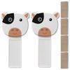 2Pcs Cartoon Cover Lifter Humanized Toilet Bowl Seat Lift Handle for Bathroom HouseholdCow