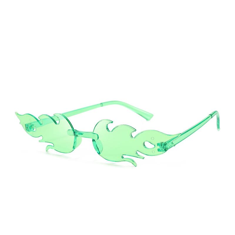 Солнцезащитные очки Flame, персонализированные цветные солнцезащитные очки без оправы для выпускного вечера, интегрированные очки цвета конфет