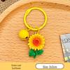 Motivational Sunflower Resin Keychain: First Place Bag Decoration Pendant