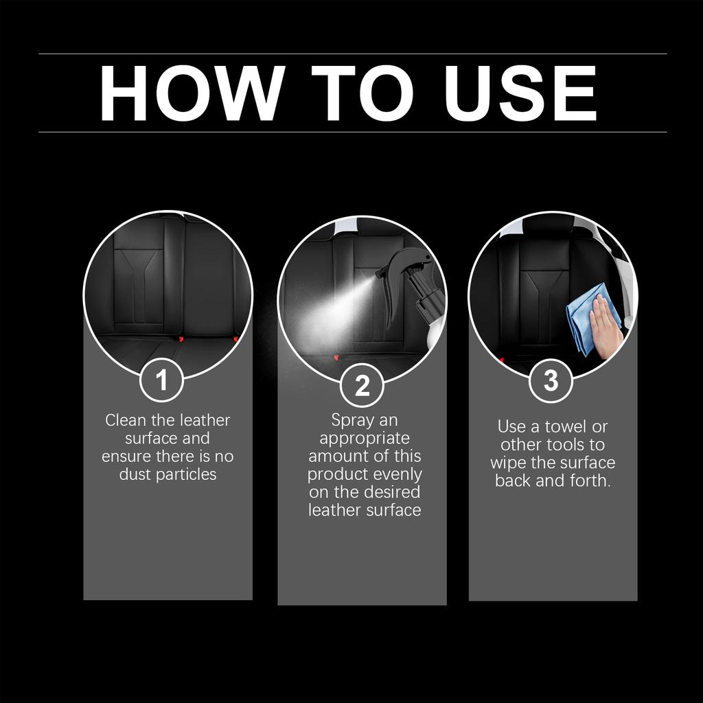 Automobile Leather Ceramic Coating Spray Leather Renovation Decontamination Brightening Maintenance Cleaning Polishing Spray