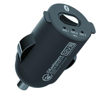 Kashimura NKD-231 Bluetooth FM-трансмиттер со сверхкомпактным дизайном, закрывающий крышку штатных разъемов, черный