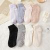 Autumn Winter Non-Slip Coral Floor Socks Women Thick Warm Thermal Home Carpet Sleep Slippers Socks Solid Color Casual Short Sock