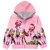 Children's Long-sleeved Loose-fitting Pullover Hoodie With Drawstring And Solid Color