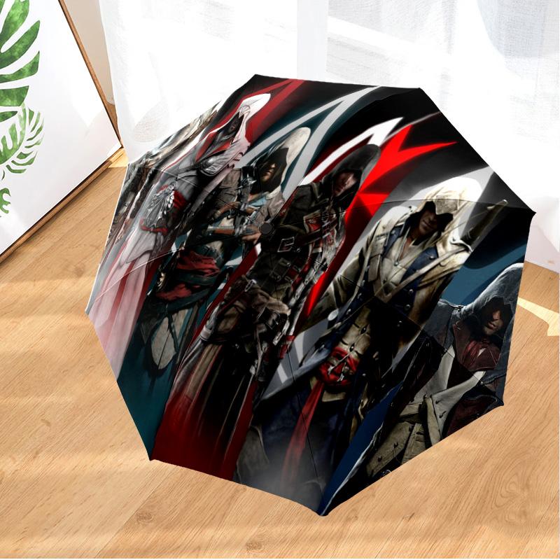 Assass Warrior Umbrella Folding umbrella, automatic umbrella 8-Frame for Travel, camping Use Gift for Halloween Christmas