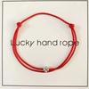 1/3 шт. Красные браслеты с четырехлистным клевером для женщин и мужчин, регулируемые, ручной работы, красная счастливая веревочка, минималистичные ювелирные аксессуары для пары