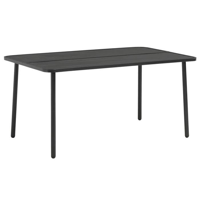 Maison Exclusive - Ensemble à manger de jardin 5 pcs Acier Gris foncé