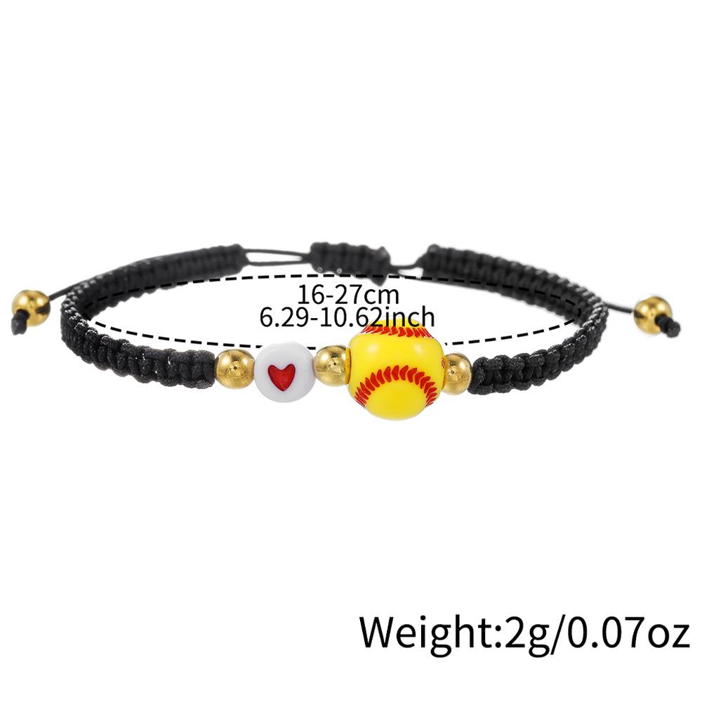 Hot Sale New Ball Football Rugby Bracelet Sports Bracelet Weaving Adjustable Bracelet Jewelry