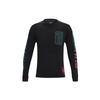 Anywhere Printed Letter Pattern Running Long Sleeve T-Shirt Men Tops Black 1370330-001