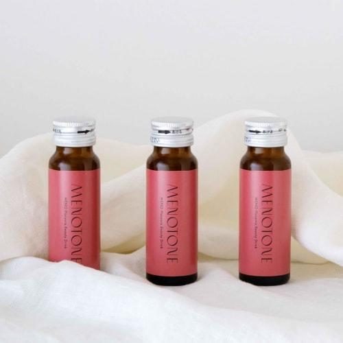 MENOTONE MenoPlacenta Beauty Drink, 14,000mg of Placenta, Collagen, Coenzyme Q10, Ornithine, Arginine, and Lysine, for Beautiful Skin, 3 Bottles (50ml