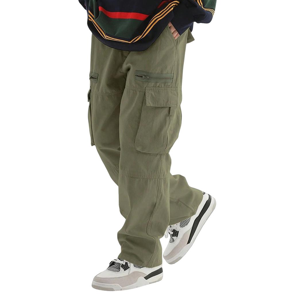 Мужские комбинезоны, повседневные брюки с несколькими карманами и завязками, походные брюки, хлопковые саржевые брюки