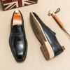 Мужская обувь для торжественных случаев без застежек, модная деловая обувь, новые классические кожаные мужские туфли-оксфорды, элегантные мужские туфли-лоферы без застежек