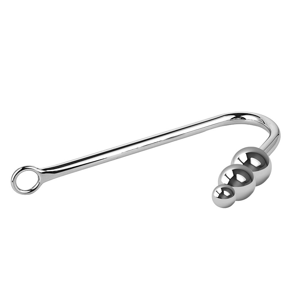 Анальные секс-игрушки Секс-игрушки для мужчин и женщин Анальная пробка с отверстием для шарика Анальный крючок Анальный расширитель из нержавеющей стали