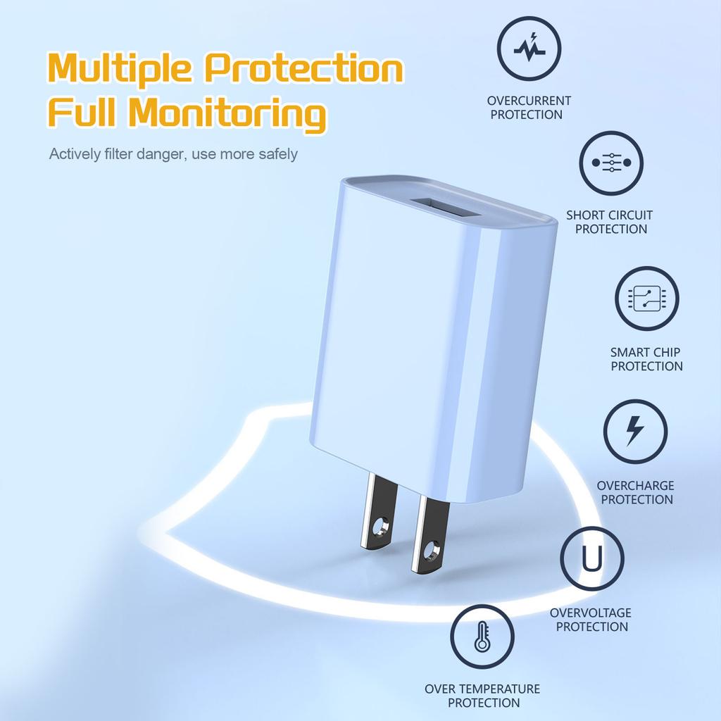 10 Вт USB зарядное устройство 5 В 2 А быстрая зарядка мобильный телефон зарядное устройство адаптер для iPhone Samsung Xiaomi портативное сетевое зарядное устройство с вилкой США
