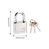 30mm Stainless Steel Padlock 3 Keys Heavy Duty Solid Lock Door Gate Box Safety Waterproof Antirust Home Improvement Hardware 4