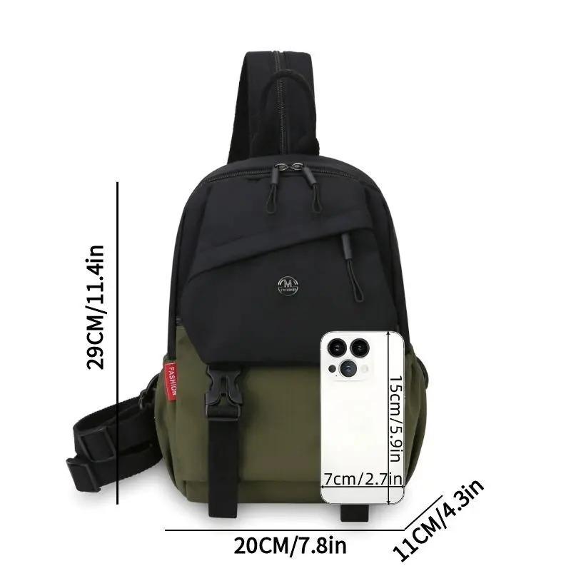 Women's Multifunctional Shoulder Chest Bag, Convertible Small Backpack & Crossbody Fanny Pack, Lightweight Nylon Purse