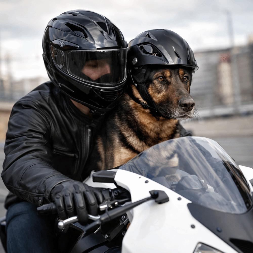 Adjustable Dog Helmet Comfortable Fit Cat Locomotive Helmet Fashion Dog Riding Helmet  Traveling