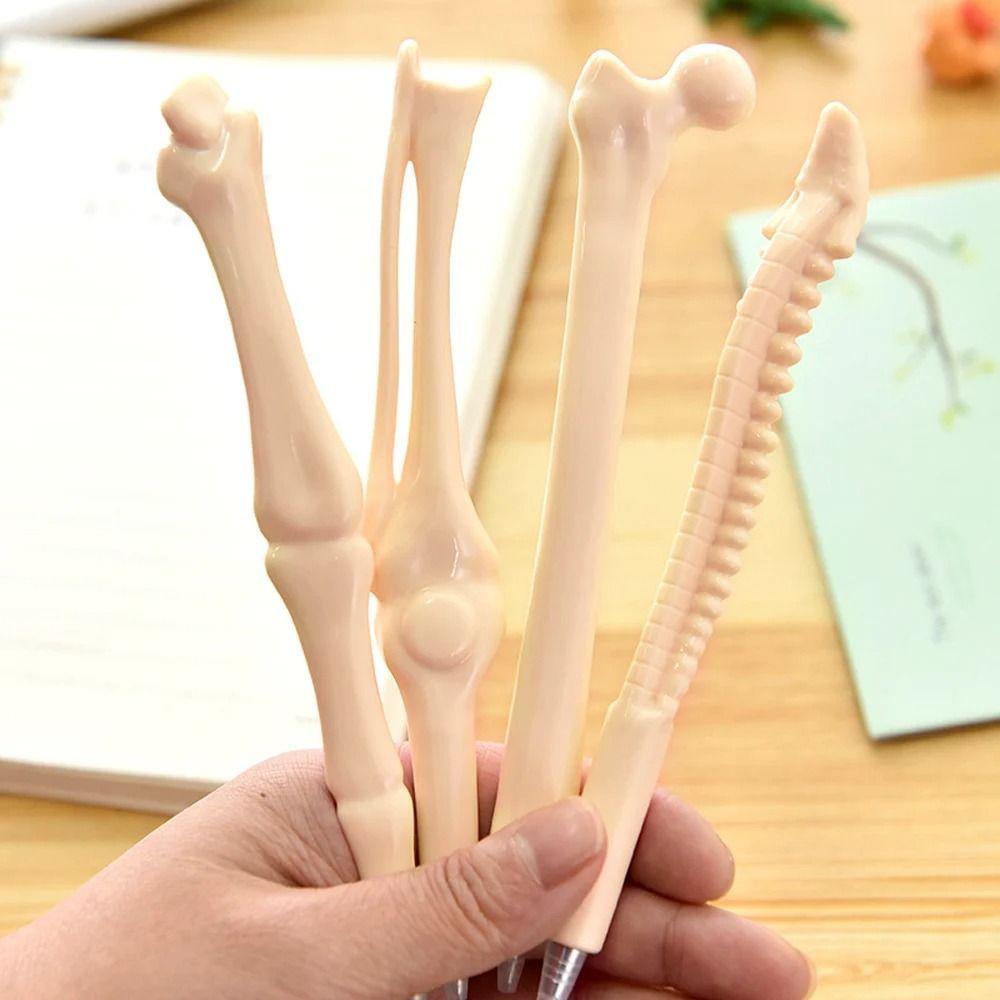 5Pcs Type 1.0 Bone Ballpoint Pens Length 14.7cm Bone Shape Ballpoint Writing