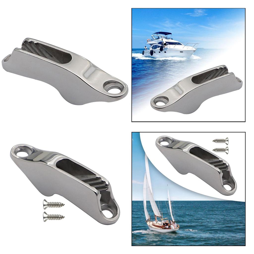 Зажим для троса Крепеж для швартовки Лодки Якорные утки Лодочный кулачковый уток Нержавеющая сталь Морские принадлежности Зажим для швартовки Зажим для троса