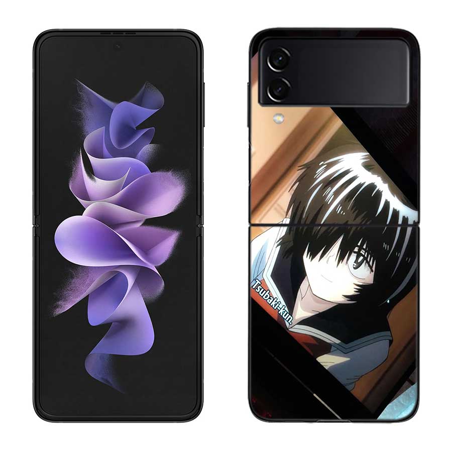 Чехол для телефона Urabe Mikoto для Samsung Z Flip 7 6 5G Galaxy Z Flip 5 4 3 Черный Жесткий Чехол Роскошный ПК Корпус Coque
