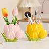Керамическая подставка для ручек в виде цветка тюльпана, милая полка для канцелярских принадлежностей, настольное украшение