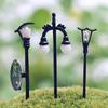 5Pcs Garden Ornament Fairy Dollhouse Decor Miniature Streetlight Craft Plant Pot