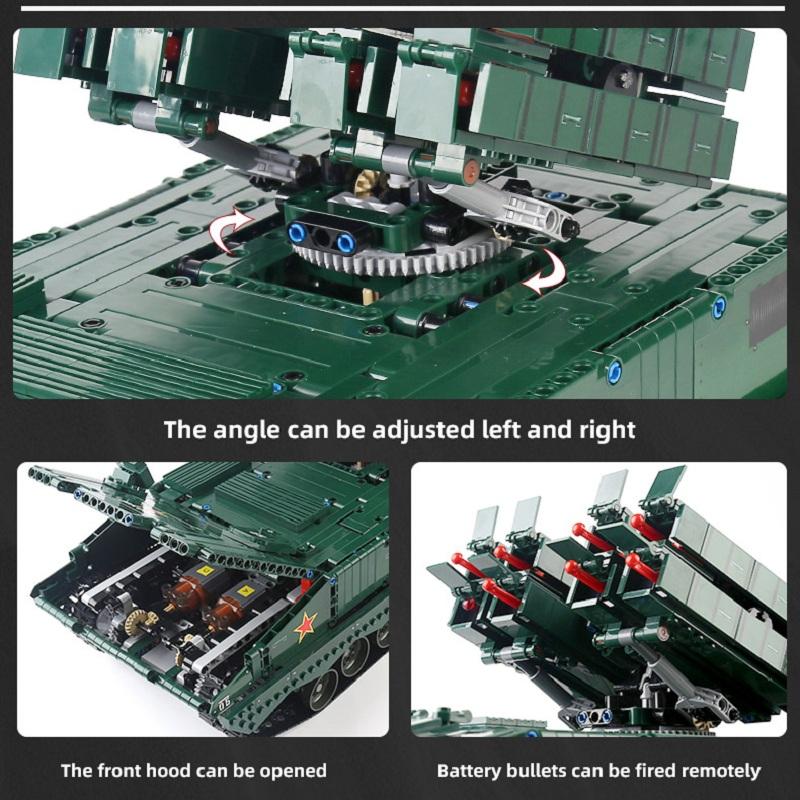 MOULD KING MOC основной красный флаг HJ-10 боевой противоракетный танк модель строительные блоки кирпичи детские развивающие игрушки подарки на день рождения