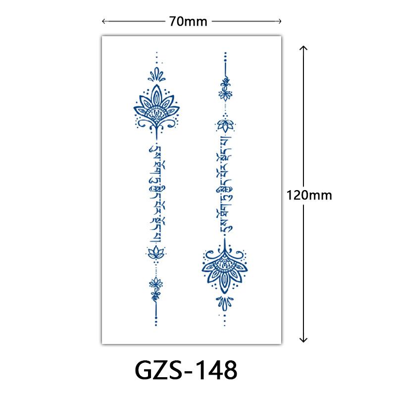 Травяная тату-наклейка, Тату-наклейка соком на тыльную сторону руки, Полуперманентная тату-наклейка, Водостойкая тату