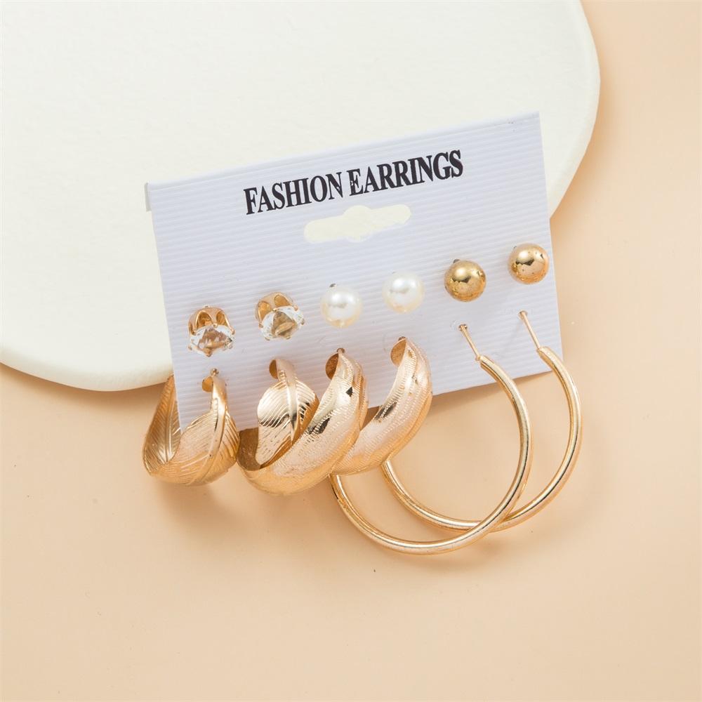 Винтажные металлические серьги-листья, модные простые серьги-гвоздики с белым цирконием, женские эффектные ювелирные изделия, подарок