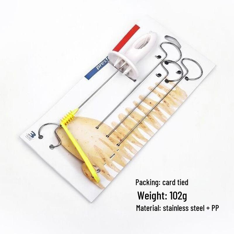 Tornado Potato Spiral Cutter - Hand-Cranked BBQ Skewer Slicer