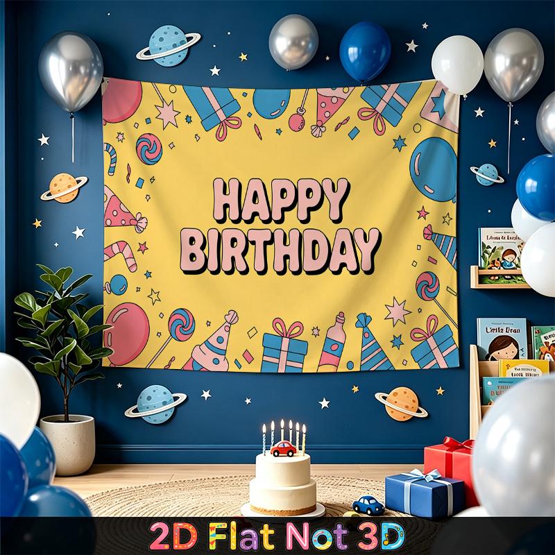 Red Balloon Backdrop Banner 1pc - Celebration Decor