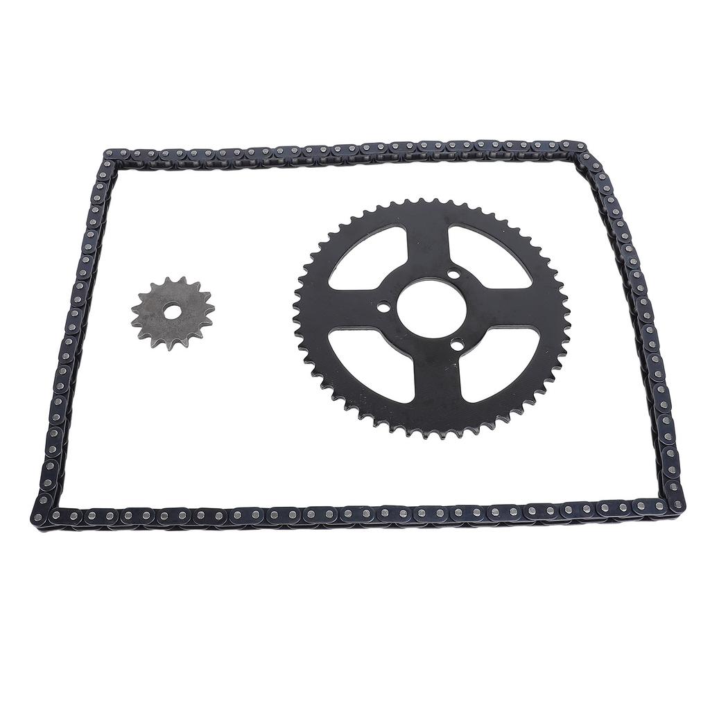 Комплект цепей для передней и задней звездочек T8F, 35 мм, 54-зубчатая звездочка, 15 зубьев, 10 мм, звездочка с отверстием H, 120 звеньев, цепь для