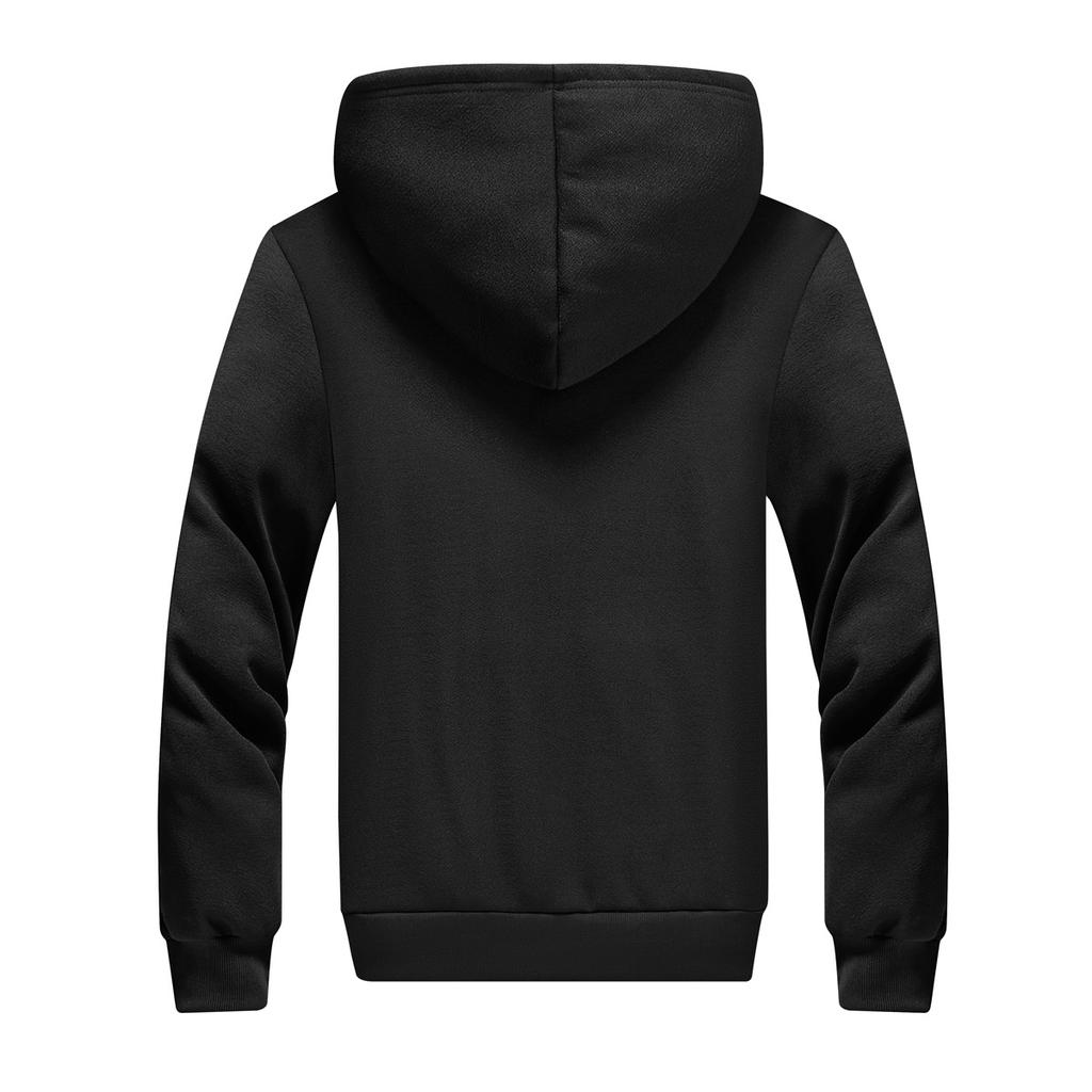 Мужская толстовка с капюшоном из стриженого флиса, зимняя теплая утолщенная флисовая подкладка, повседневная куртка-кардиган