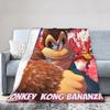 Donkeys Kong Bananzas Flannel Blanket Winter  Warm Soft Bedding Throws for Kids Adult Home Decor Fluffy Bedspread Sofa Bed Cover