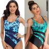 Women's Sexy Triangle One-Piece Swimsuit - European & American Hot-Selling Print Bikini Fashion